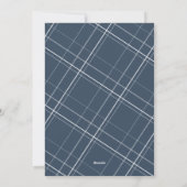 Vrede modern minimal 5 foto blauw Kerstmis Feestdagenkaart (Achterkant)