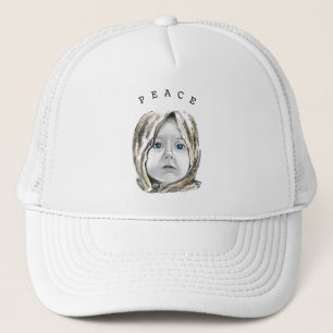 Vrede - Mooie blauwe, blauwe, zoete kleine meisjes Trucker Pet