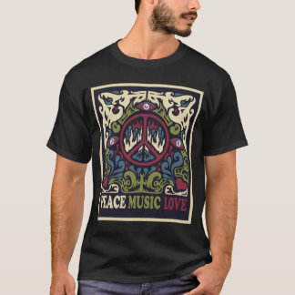 Vrede muziek liefde t-shirt