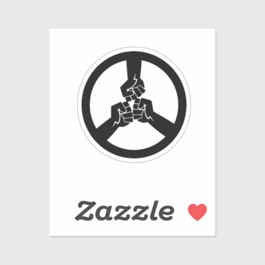 Vrede na de oorlog sticker (Vel)