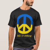 Vrede naar Oekraïne Vlag Vredessymbool Unisex T-shirt (Voorkant)