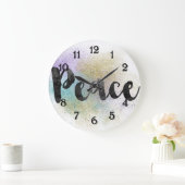 Vrede Nepgoud Paars Aqua Glitter Grote Klok (Huis)