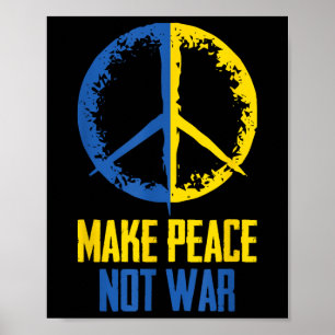 Vrede niet oorlog Oekraïne Oekraïense vlag Apparel Poster