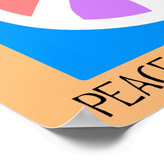 Vrede niet oorlog poster (Hoek)