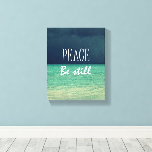 Vrede, nog steeds bijbelse versie canvas afdruk (Insitu (Houten vloer))