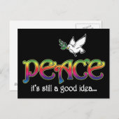 Vrede nog steeds een goed idee - White Dove Olive  Briefkaart (Voorkant / Achterkant)