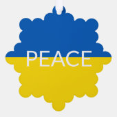 Vrede Oekraïne vlag blauw geel aangepaste tekst Ornament Kaart (Achterkant)