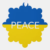 Vrede Oekraïne vlag blauw geel aangepaste tekst Ornament Kaart (Voorkant)