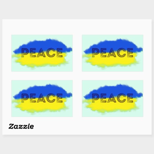 VREDE: Oekraïne vrijheid voor Oekraïne Rechthoekige Sticker (Vel)