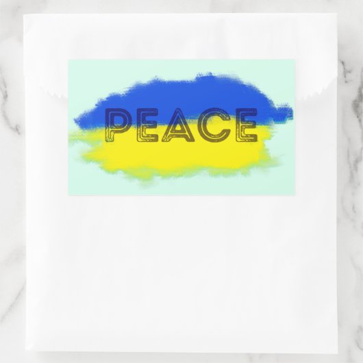 VREDE: Oekraïne vrijheid voor Oekraïne Rechthoekige Sticker (Tas)