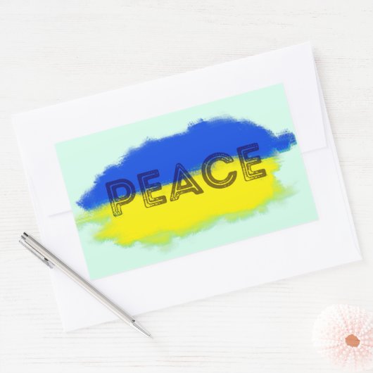 VREDE: Oekraïne vrijheid voor Oekraïne Rechthoekige Sticker (Envelop)