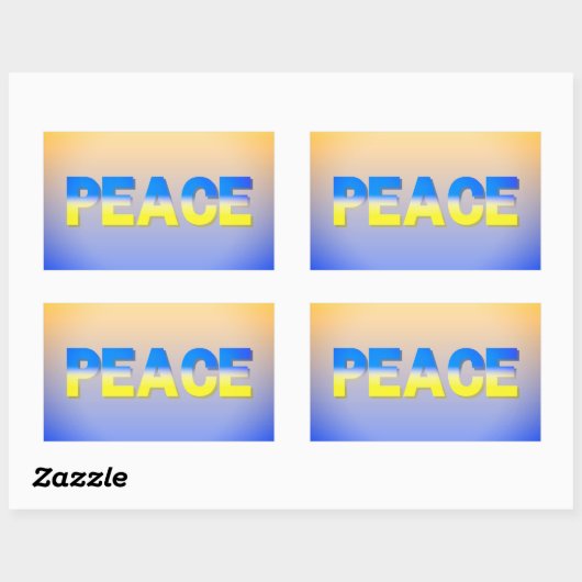 VREDE: Oekraïne vrijheid voor Oekraïne Rechthoekige Sticker (Vel)