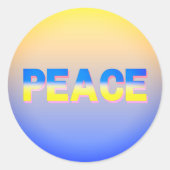 VREDE: Oekraïne vrijheid voor Oekraïne Ronde Sticker (Voorkant)