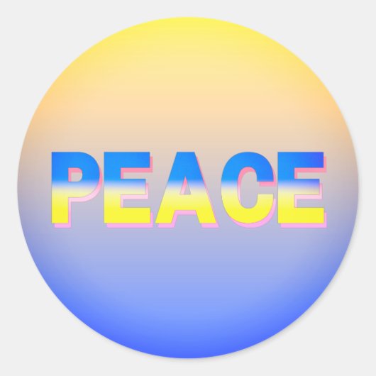 VREDE: Oekraïne vrijheid voor Oekraïne Ronde Sticker (Voorkant)