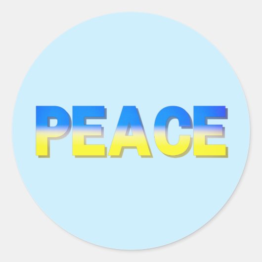 VREDE: Oekraïne vrijheid voor Oekraïne Ronde Sticker (Voorkant)