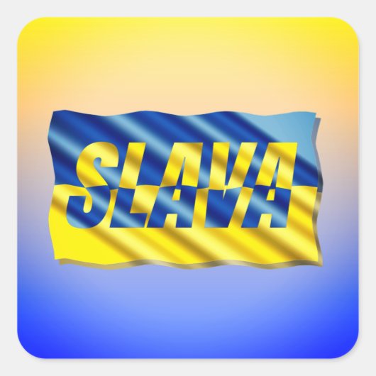 VREDE: Oekraïne vrijheid voor Oekraïne Vierkante Sticker (Voorkant)