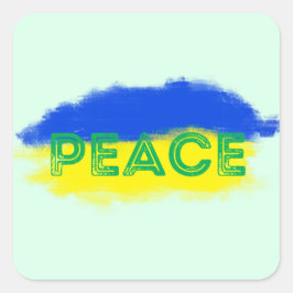 VREDE: Oekraïne vrijheid voor Oekraïne Vierkante Sticker