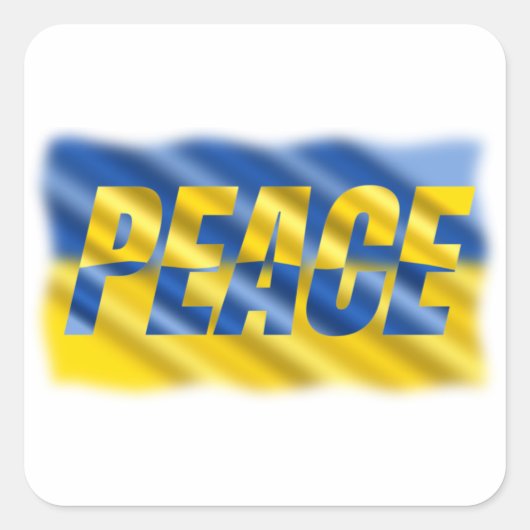 VREDE: Oekraïne vrijheid voor Oekraïne Vierkante Sticker (Voorkant)