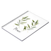 VREDE, olijfblad, kerstmis, feestdag, waterverf, Notitieboek (Linkerzijde)