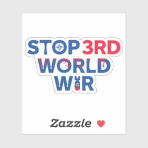 Vrede om de Derde Wereldoorlog te voorkomen Sticker