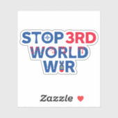 Vrede om Derde Wereldoorlog te voorkomen Sticker (Vel)
