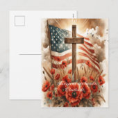 Vrede onder de papavers feestdagenkaart (Voorkant / Achterkant)