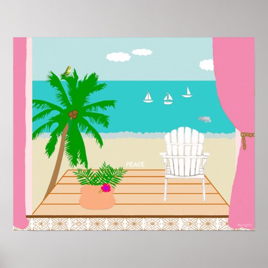 "Vrede" oorspronkelijk digitaal schilderij Poster (Voorkant)