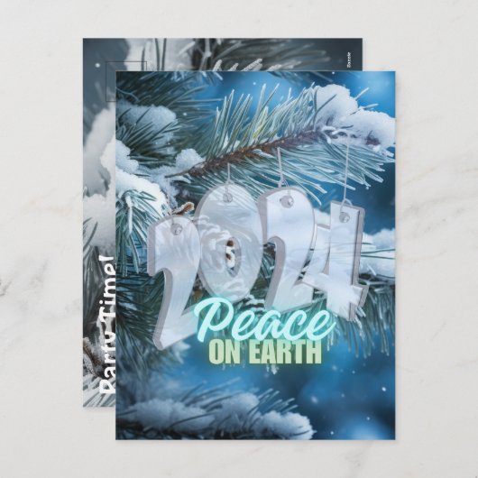 Vrede op aarde 2024 kerstkaart feestdagenkaart (Voorkant / Achterkant)