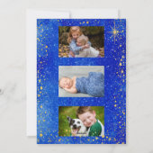 Vrede op Aarde 3 Foto Custom Christmas Feestdagenkaart (Achterkant)