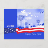 Vrede op aarde. Aangepast jaar voor patriottisch n Feestdagenkaart (Voorkant)