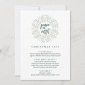 Vrede op aarde | Aangepast kerstdiner menu Kaart (Voorkant)