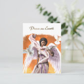 Vrede op aarde. Amerikaanse kerstkerst Feestdagenkaart (Staand voorkant)