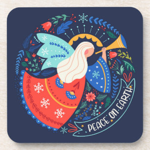 Vrede op aarde Angel Design Bier Onderzetter