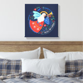 Vrede op aarde Angel Design Canvas Afdruk (Insitu (Slaapkamer))