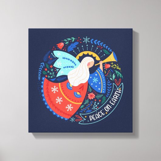 Vrede op aarde Angel Design Canvas Afdruk (Voorkant)