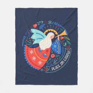 Vrede op aarde Angel Design Fleece Deken