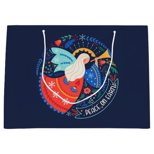 Vrede op aarde Angel Design Groot Cadeauzakje (Voorkant)