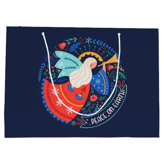 Vrede op aarde Angel Design Groot Cadeauzakje (Achterkant)