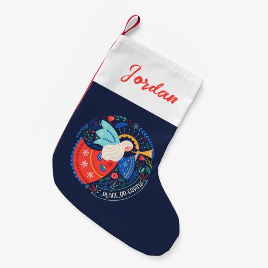 Vrede op aarde Angel Design Kleine Kerstsok (Voorkant (Hangend))