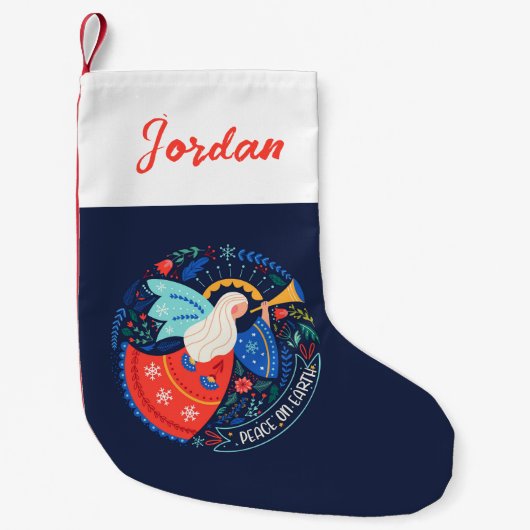 Vrede op aarde Angel Design Kleine Kerstsok (Voorkant)