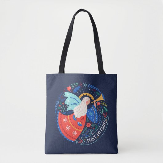 Vrede op aarde Angel Design Tote Bag (Voorkant)