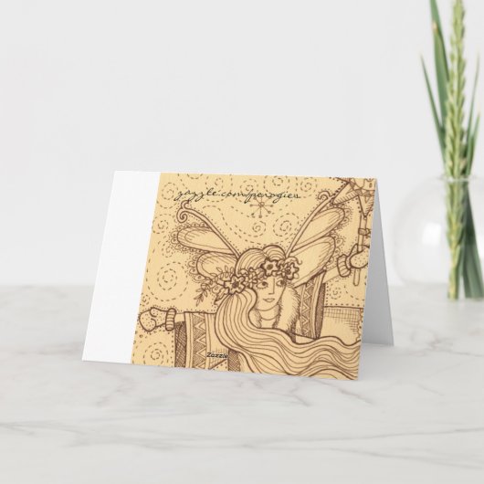 Vrede op Aarde Angel Feestdagen Kaart (Achterkant)