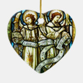 Vrede op aarde Angels kerstversiering Keramisch Ornament (Achterkant)