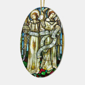 Vrede op aarde Angels kerstversiering Keramisch Ornament (Links)