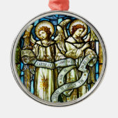 Vrede op aarde Angels kerstversiering Metalen Ornament (Voorkant)