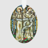 Vrede op aarde Angels kerstversiering Ornament (achterkant)
