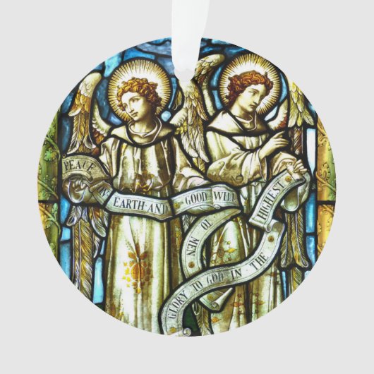 Vrede op aarde Angels kerstversiering Ornament (voorkant)