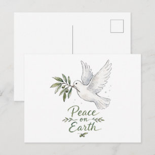 Vrede op aarde Aquarel Duif Briefkaart