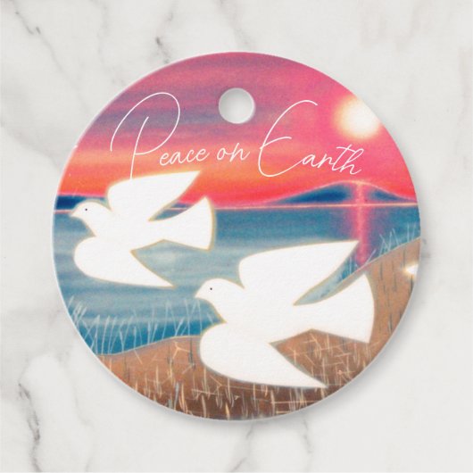 Vrede op aarde bedankjes labels (Voorkant)