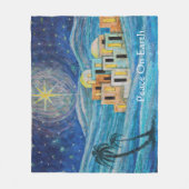 Vrede op aarde Bethlehem Star Fleece Deken (Voorkant)